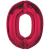 Számok Piros 0-ás Red szám fólia lufi 92 cm