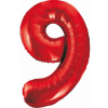 Számok Piros 9-es Red szám fólia lufi 85 cm