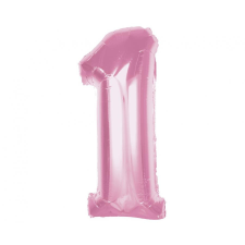 Számok Rózsaszín 1-es Light Pink szám fólia lufi 92 cm party kellék