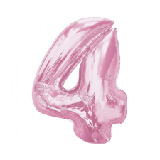 Számok Rózsaszín 4-es Light Pink szám fólia lufi 92 cm party kellék