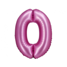 Számok Rózsaszín Satin Pink 0-ás szám fólia lufi 76 cm party kellék