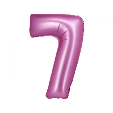 Számok Satin Pink, Rózsaszín 7-es szám fólia lufi 76 cm party kellék