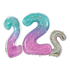 Számok Space, Űr 2-es szám fólia lufi 78 cm party kellék