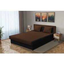  Szandra franciaágy fekete és sötét mahagóni szövet lenyűgöző 4 méretben ágy és ágykellék