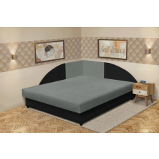  Szandra saroktámlás franciaágy fekete és óezüst szövet lenyűgöző 4 méretben ágy és ágykellék