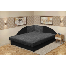  Szandra saroktámlás franciaágy fekete és sötét szürke zsákszövet lenyűgöző 4 méretben ágy és ágykellék