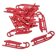  Szánkó lapos 8 cm piros 12 db-os dekorációs kellék