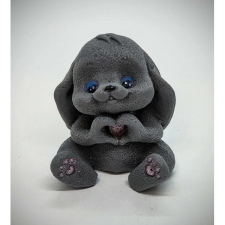  Szappan - Szürke lógófülü nyuszifiú szappan - organza szatyorban - 12. szappan