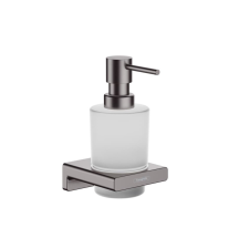  Szappanadagoló Hansgrohe AddStoris tartóval csiszolt fekete króm színű 41745340 fürdőszoba kiegészítő