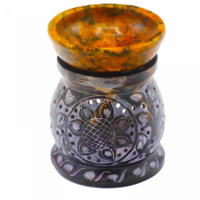 Szappankő Aromalámpa 10cm - Mandala Virág illóolaj párologtató