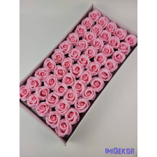 Szappanrózsa fej 50 db/doboz Beauty 6x5,5 cm - Közép Rózsaszín dekorációs kellék