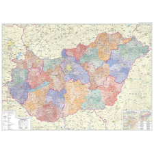 Szarvas András Magyarország közigazgatása keretezett falitérkép Szarvas kiadó 160x120 cm 2017 térkép