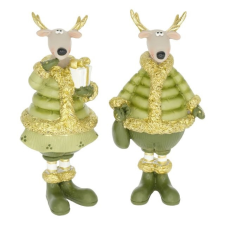  Szarvas fiú, lány kabátban álló 6x4,5x13 cm 2 féle dekorációs kellék
