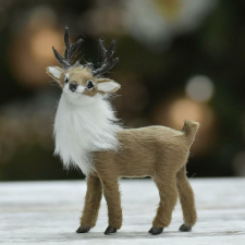  Szarvas hamvas prémium 11,5cm dekorációs kellék