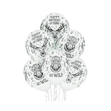 Szarvas Wild léggömb, lufi 6 db-os 12 inch (30 cm) party kellék