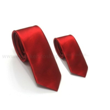  Szatén apa-fia nyakkendõ szett - Piros nyakkendő