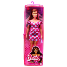 SZATÉN FASHIONISTA BARBIE FASHIONISTA BABA RÓZSASZÍN PÖTTYÖS RUHÁBAN baba