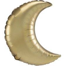 Szatén Gold, Arany szatén hold fólia lufi 89 cm party kellék