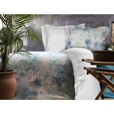 Szatén lepedő 220x200 Belize dobozban türkizkék középen kétoldalas Luxury Premium lakástextília