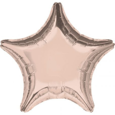 Szatén Metallic Rose Gold csillag fólia lufi 48 cm party kellék