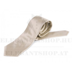  Szatén pöttyös nyakkendő - Ecru