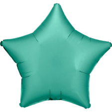 Szatén Silk Jade Green csillag fólia lufi 48 cm party kellék