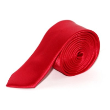  Szatén slim nyakkendő - Piros nyakkendő