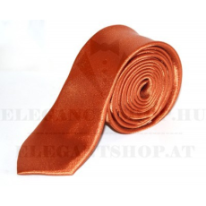  Szatén slim nyakkendő - Rozsdabarna