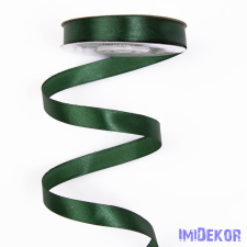  Szatén szalag 12 mm x 22.86 m - Sötétzöld szalag, masni