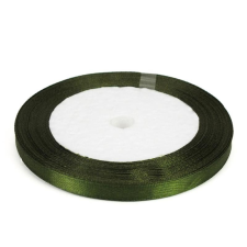  Szatén szalag 6mm fenyőzöld dekorációs kellék