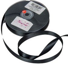  Szatén szalag Black 16mmx50m dekorációs kellék