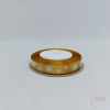 Szatén szalag - hópelyhes - 1 cm - arany