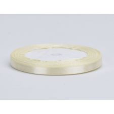Szatén szalag, krém - 6mm x 22m/tekercs rövidáru