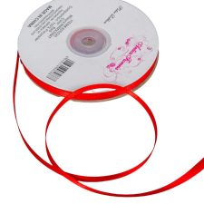  Szatén szalag Red 6mmx50m dekorációs kellék