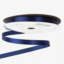  Szatén szalag, tengerészkék, 6 mm. Az ár egy méterre vonatkozik dekorációs kellék