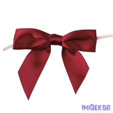 Szatén szalagos masni kb 9x9cm 10db/csomag - Bordó dekorációs kellék