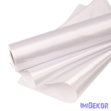 Szatén tekercs 23cm x 10m - Fehér dekorációs kellék
