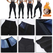 Szauna hatású edző leggings xs női nadrág
