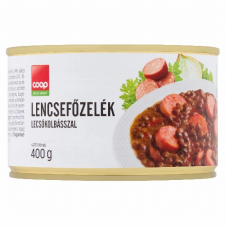 SZEGEDI PAPRIKA ZRT Coop lencsefőzelék lecsókolbásszal 400 g konzerv