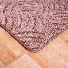 Szegett szőnyeg 100x500 cm - Barna színben karmolt mintával lakástextília