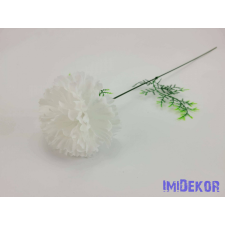  Szegfű aszparágusszal szálas selyemvirág 51 cm - Fehér dekoráció