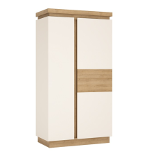  Szekrény LYOS01, tölgy riviera/fehér extra magas fényű, LEONARDO bútor