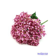  Szeldelt szirmú hortenzia műcsokor 44cm - Cirmos Pink dekorációs kellék