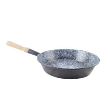 Szeletsütõ zománcozott 26cm fa nyéllel edény
