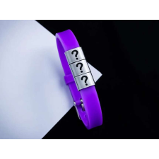  Személyre szabott 3 gravírozható medálos MoMents lila színű szilikon karkötő karkötő