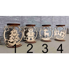  Személyre szabott karácsonyi ajándék gyertyatartó, lézerrel vágott design megszemélyesítve dekorációs kellék