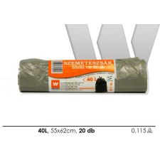  Szemeteszsák 40l 55x62cm 20db-os tisztító- és takarítószer, higiénia