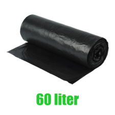 Szemeteszsák 60/65 liter 60 x 70 cm 20 db/tekercs fekete tisztító- és takarítószer, higiénia