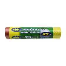 Szemeteszsák önzáró szalaggal 25 liter 15 db/tekercs Kelly_sárga tisztító- és takarítószer, higiénia