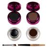  szemöldök készlet, Kiss Beauty, Super Stay 24H, 2 szemöldök gél, 2 szemöldök árnyék, ecset, fekete-barna